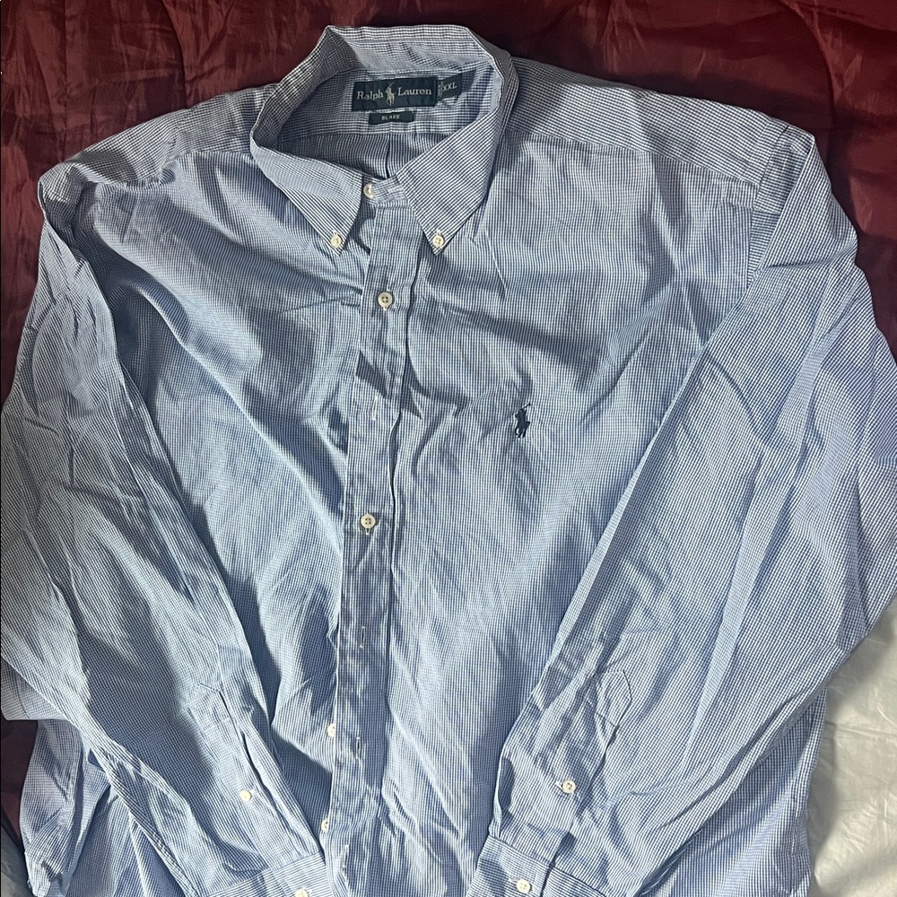 Ralph Lauren Men's Light Blue Button Down Shirt